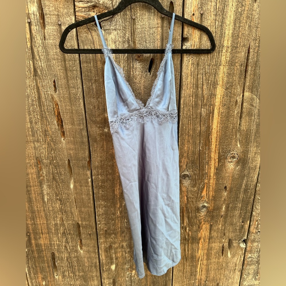 NWT Victoria’s Secret Blue Lace Sexy Sleep Dress Nightie Lingerie
